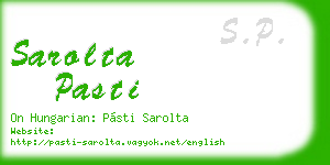 sarolta pasti business card